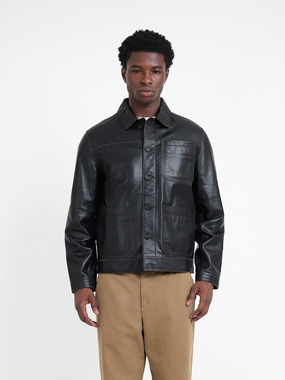Leather Hardwick Jacket Black