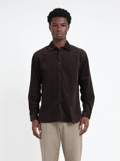 Atlanta Long Sleeve Shirt (Loose Fit) Mersey Cord Brown