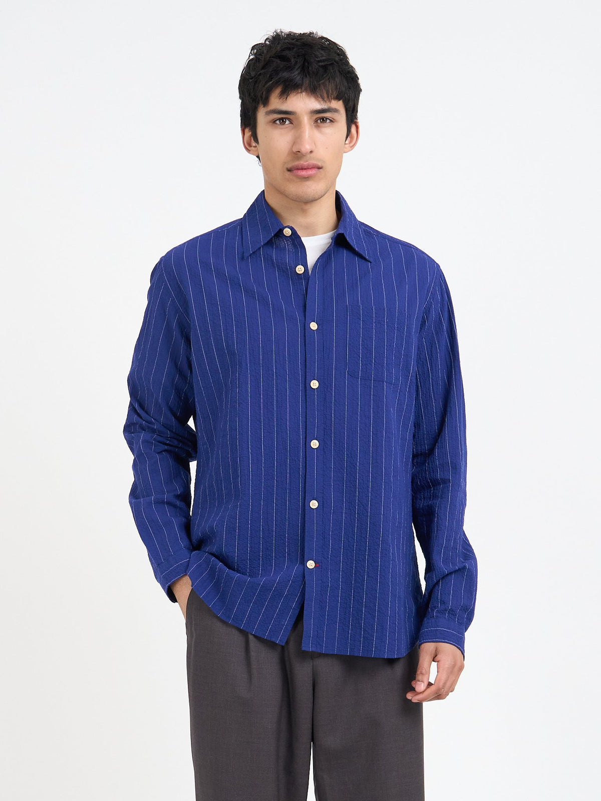 Atlanta Long Sleeve Shirt Patterson Blue